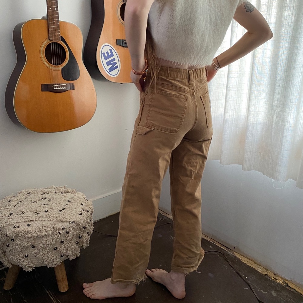 *SOLD* Carhartt cropped wide leg canvas carpenter pants - Picture 5 of 5